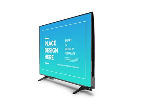 Premium Psd Realistic Smart Tv 3d Mockup Template Isolated