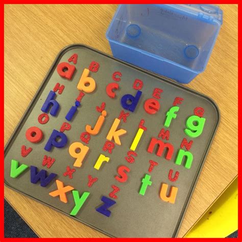 Baking Tray With Foam Uppercase Alphabet Letters And Magnetic Letters