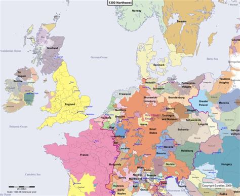 Euratlas Periodis Web Map Of Europe 1300 Northwest
