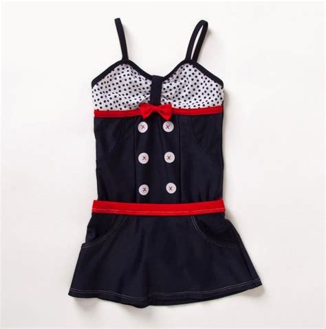 This Is One Of My Favorites On Girls Sailor Girl Swim Set
