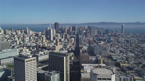 5k Stock Footage Aerial Video Of Flying Over Market Street Through