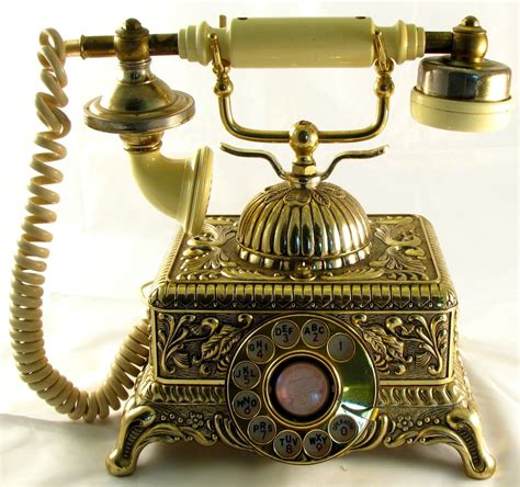 French Style Victorian Brass Rotary Telephone