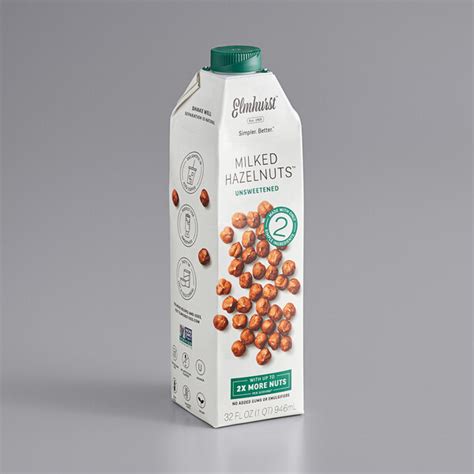 Elmhurst S Hazelnut Milk Unsweetened Oz Container