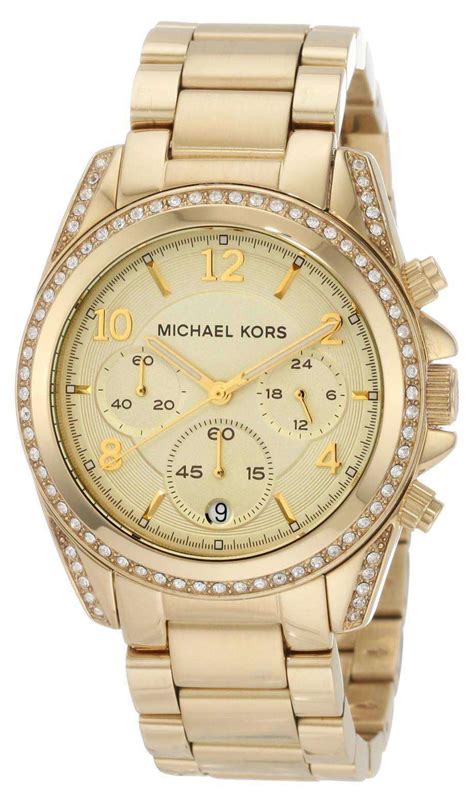 Sofie stainless steel chronograph watch. Michael Kors Golden Runway Glitz Chronograph MK5166 Womens ...