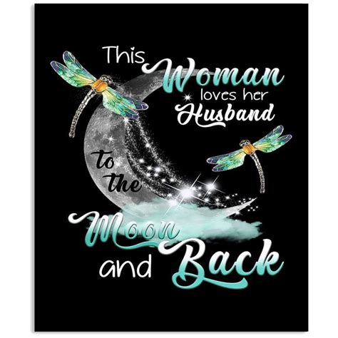 This Woman Loves Her Husband To The Moon And Back Trending Vertical Poster Poster Art Design