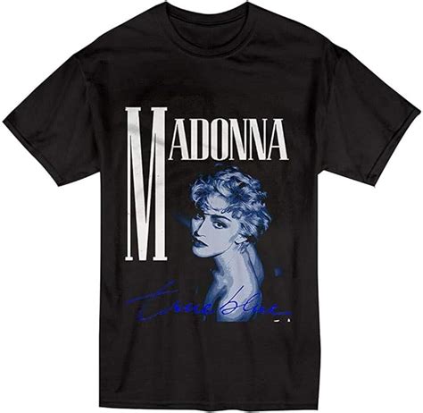 Madonna True Blue Vintage T Shirt Size S XL Black Col Amazon fr Vêtements et accessoires