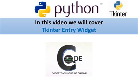 Tkinter Entry Widget Youtube
