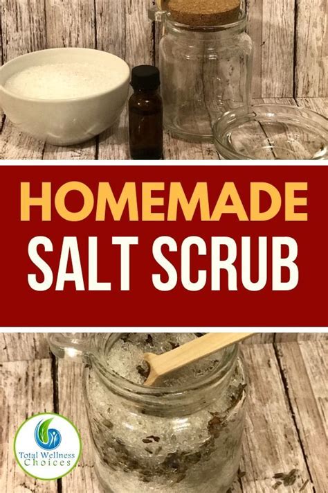 Homemade Salt Scrub Recipe Scrub Recipe Diy Salt Scrub Diy Homemade
