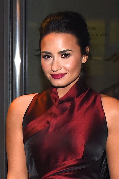 Demi Lovato Wears A Red Silk Jumpsuit In Nyc Popsugar Latina Photo 3