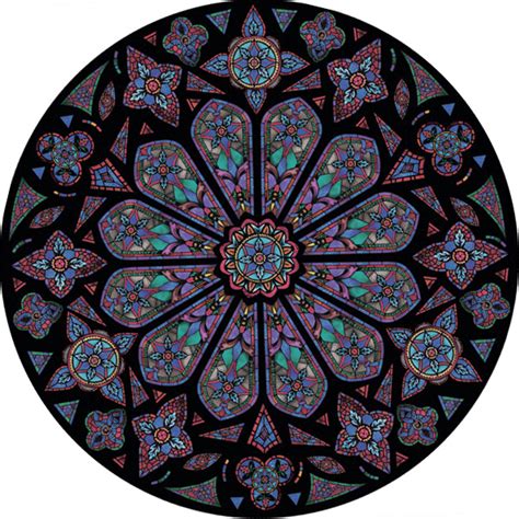 Set of (6) 11mm round faceted stained glass jewels, 6 color choices. Church Window Film: Decorative window film that looks like ...