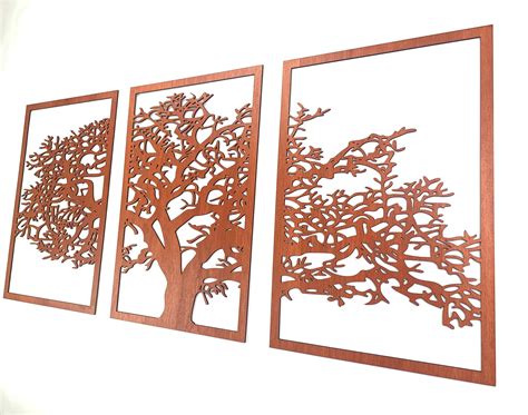 Extra Large Oak Tree Of Life Wall Wood Art Decor Picture Etsy Uk