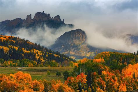 Misty Autumn Mountains