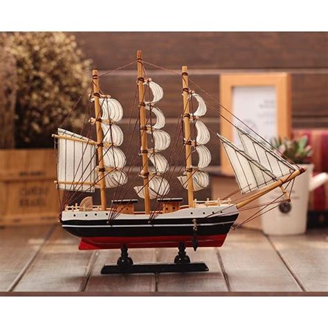 Kapal Hiasan Tradisional Replika Kapal Layar Hiasan Wooden Sailing