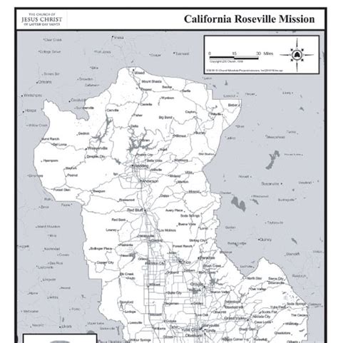 California Roseville Mission Mission Map