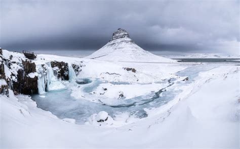 Kirkjufell Mountain Iceland Winter Landscape The Mountain And The