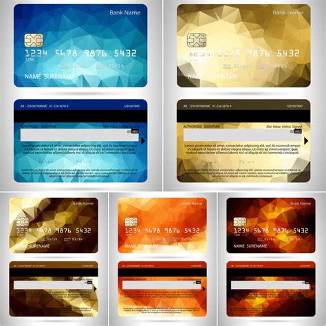 Realistic Credit Cards Templates Vector Free Download Vectorpicfree