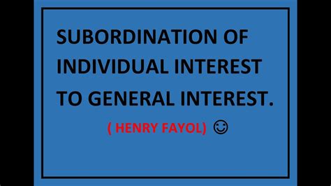 Principle Of Subordination Of Individual Interest To General Interest