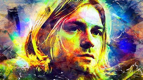 These paintings showcase the legend of cobain. Kurt Cobain. Nirvana. Digital Art by Lilia Kosvintseva