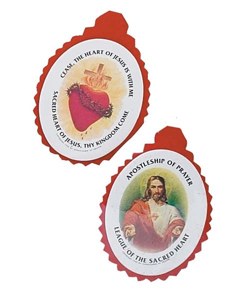Sacred Heart Of Jesus Fabricpaper Badge