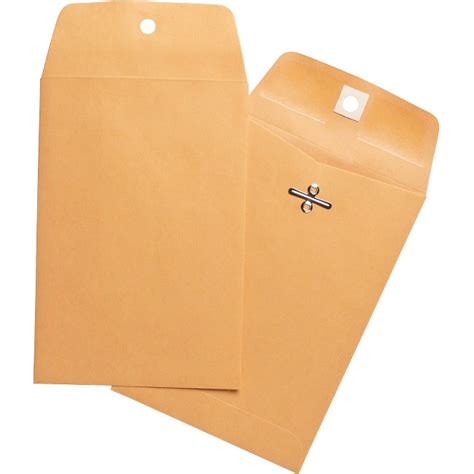Envelopes W Clasp Hvy Duty 4 5 8 X6 3 4 100 Bx Brown Kraft Bsn36671
