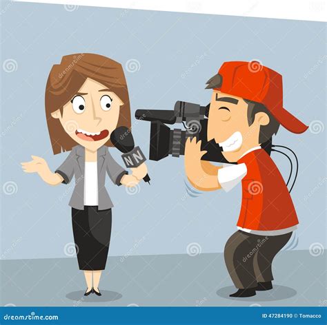 Journalist News Reporter Interview Stock Illustration Illustration Of