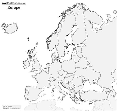 Worldatlas Unlabeled Map Of Europe Cc Cycle 2 Pinterest