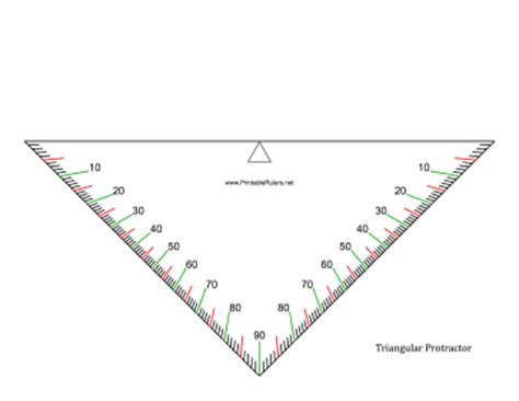 triangle protractor printable ruler
