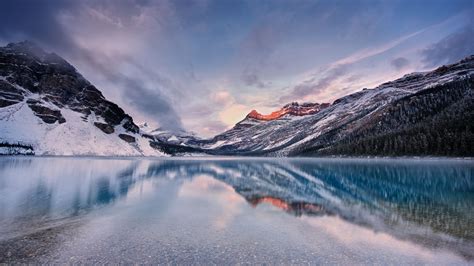 2560x1440 Sunrise At Bow Lake Canada 8k 1440p Resolution Hd 4k