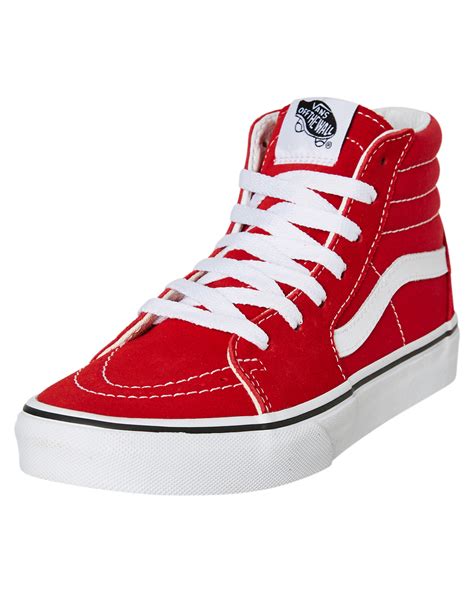 Vans Sk8 Hi Shoe Youth Racing Red Surfstitch