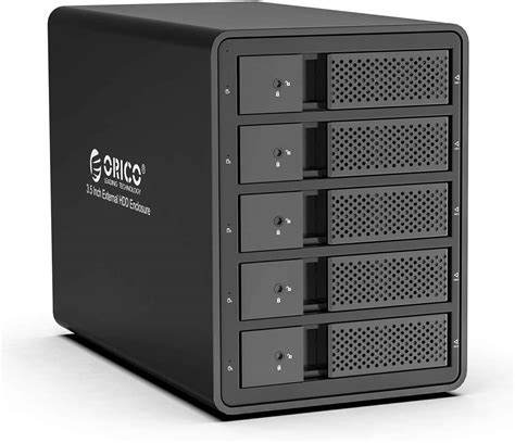 orico 5 bay usb 3 0 to sata 3 5 inch external hard drive enclosure support 80tb 5 x 16tb