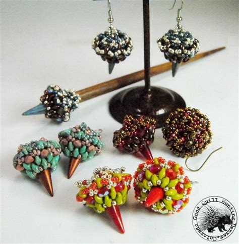 Two Spikes Youre Out Earring Pattern Etsy Earring Patterns Bead