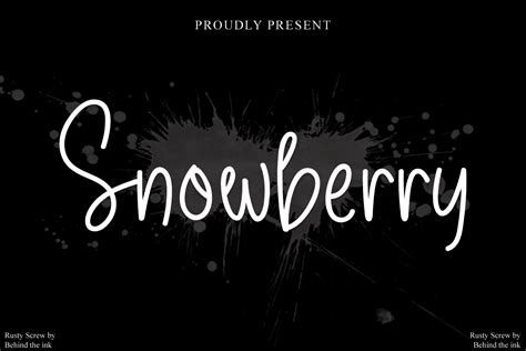 Snowberry Font By Behind The Ink · Creative Fabrica