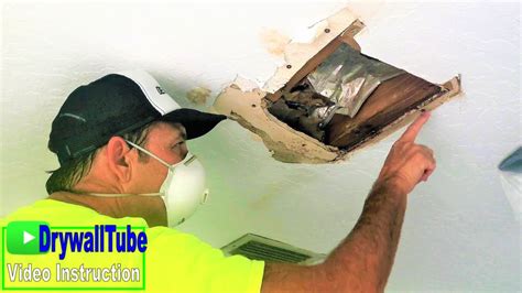 If the dampness is allowed to remain for. Water damaged ceiling and wall project- Diy drywall repair ...