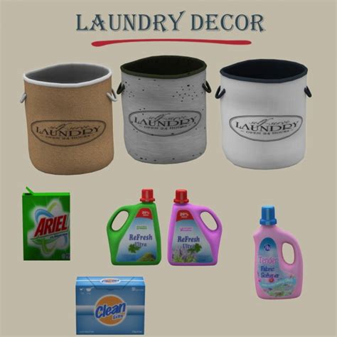 Leo 4 Sims Laundry Decor • Sims 4 Downloads