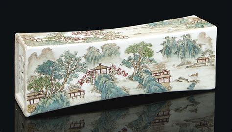 The residents of blanketsburg and pillowtown type of theme: A CHINESE ENAMELLED PORCELAIN PILLOW | GUANGXU PERIOD ...