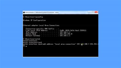 How To Configure Ip Address In Windows 7 In Command Prompt Youtube