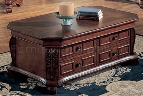 Mahogany is a tropical hardwood, standing out with its beauty, durability, and colour. Rich Mahogany Finish Stylish Coffee Table with Storage Drawers