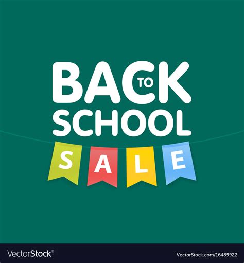Modern Back To School Sale Poster Template Vector Image