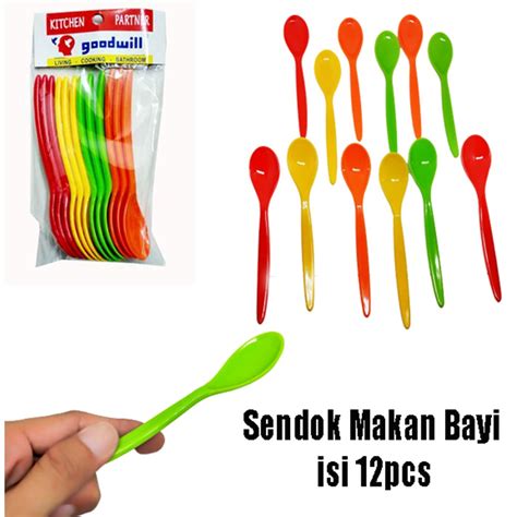 Cepat response jadi ga ragu2 buat ambil. Sendok Makan Plastik Mini Warna / Sendok Makan Bayi ...