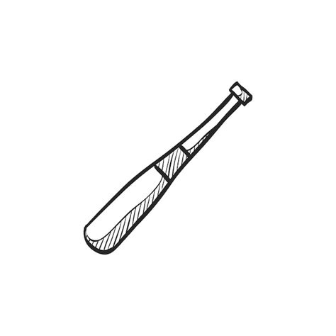 Premium Vector Hand Drawn Sketch Icon Baseball Bat