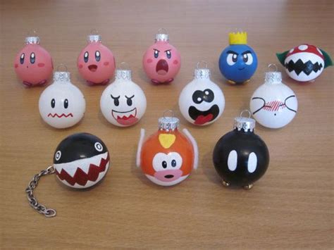 Mario And Kirby Ornaments Choose Any 4 Nerdy Christmas Geek