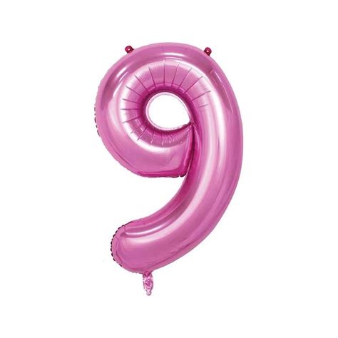 Pink Number 9 Balloon 86cm Number Balloons Who Wants 2 Party