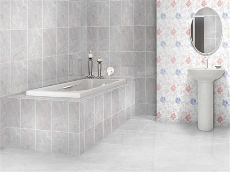 Flores Grey Shiny Ceramic Wall Tile 400 X 250mm