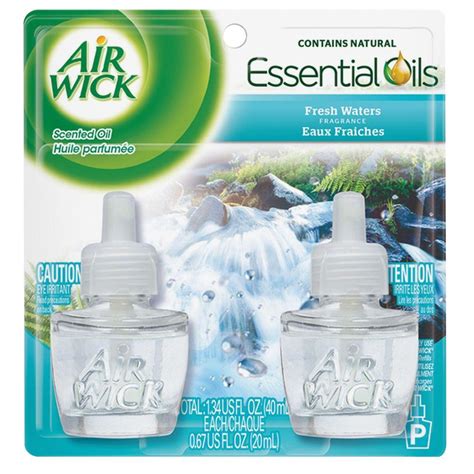 Air Wick 067 Oz Fresh Waters Scented Oil Refill 2 Pack Rac79717