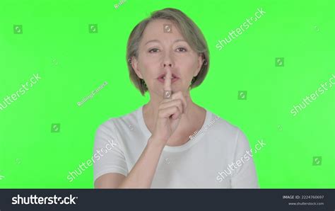 Old Woman Finger On Lips Silence Stock Photo 2224760697 Shutterstock