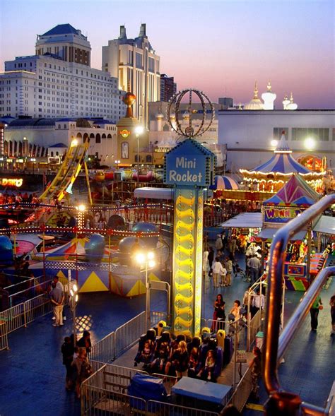 Steel Pier Amusement Part On The Atlantic City Boardwalk