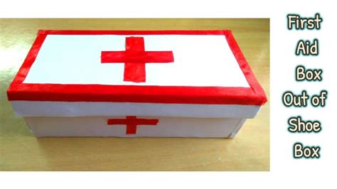 Diy First Aid Box Recycled Shoe Box Best Out Of Waste Youtube