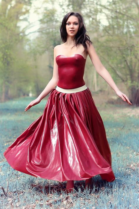 Red Latex Rubber Dress From Abtex Design Latex Loveliness 2