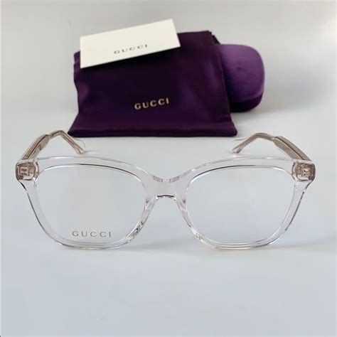 Gucci Eyeglasses Gg0566o 004 Pinktransparent Gucci Eyeglasses