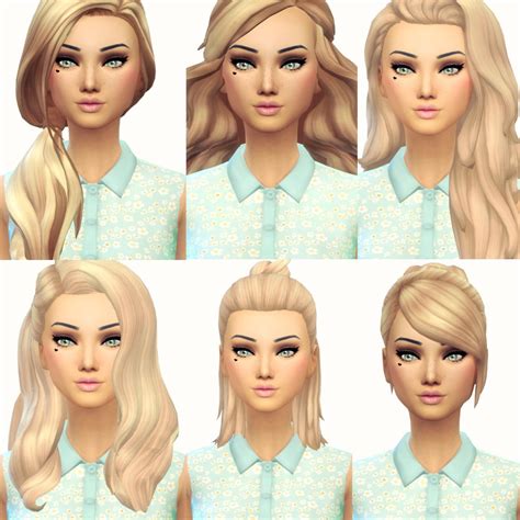Sims 4 Maxis Match Hair With Bangs Happy Living